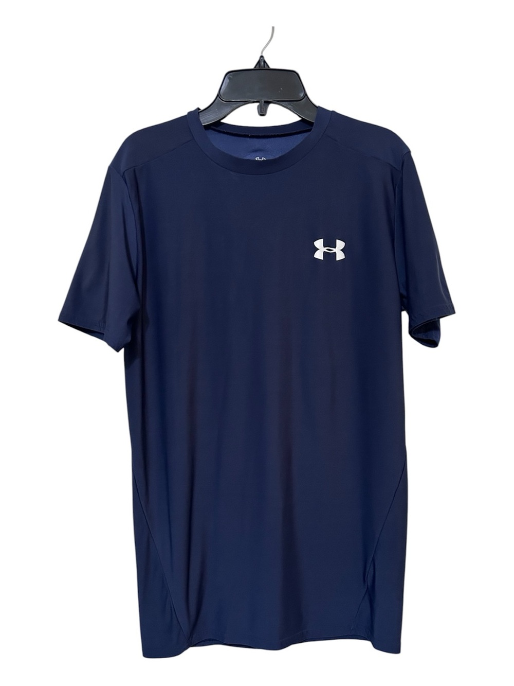 Under Armour HeatGear Men XL Navy Blue Short Sleeve Athletic Compression Shirt